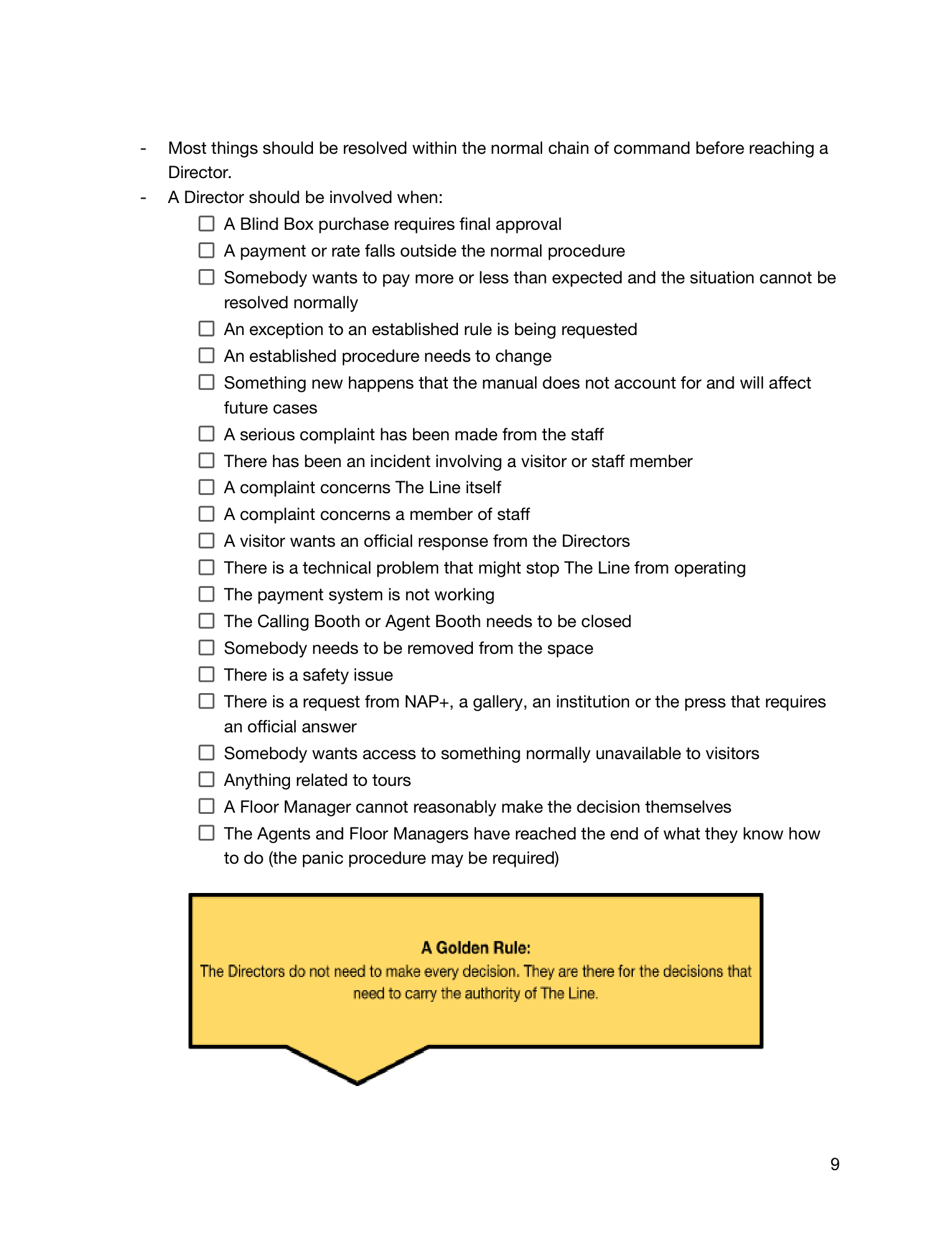 The Line manual, page 11 of 90.