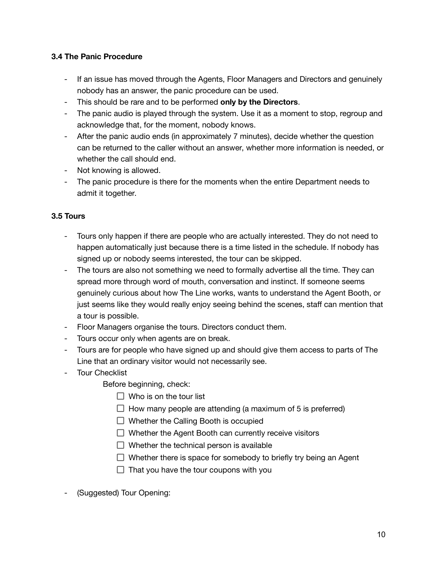 The Line manual, page 12 of 90.