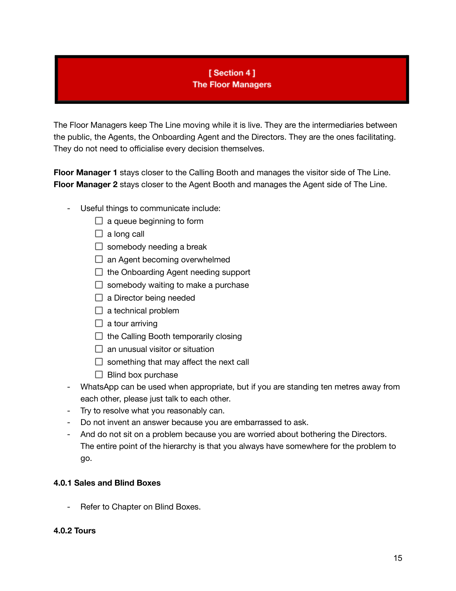 The Line manual, page 17 of 90.